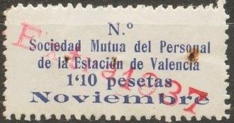 Espana Spain Stamp sellos Railway Trades Union Sellos Sindicato Ferroviario Espana